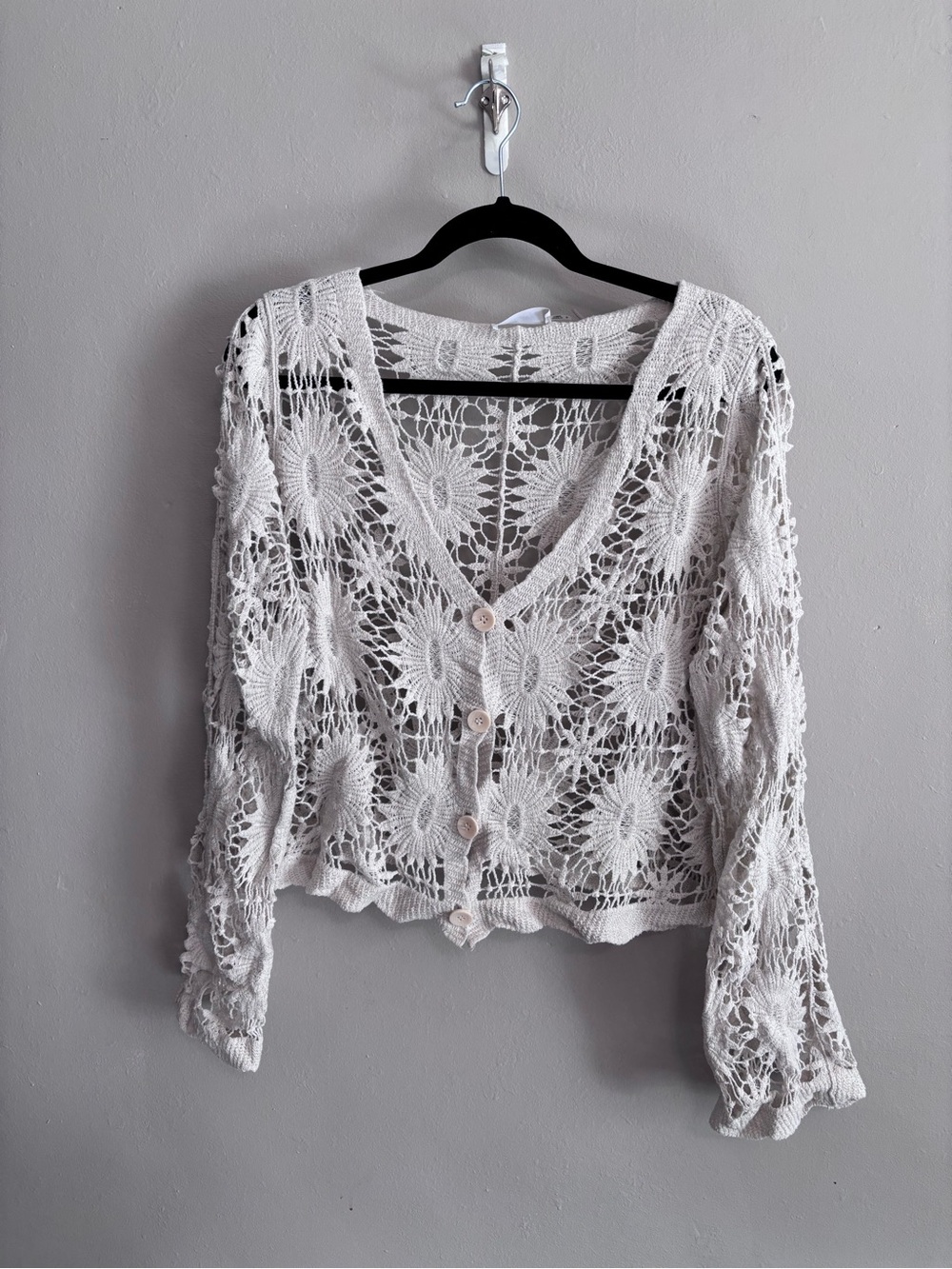 Crochet 4 Button Cardigan